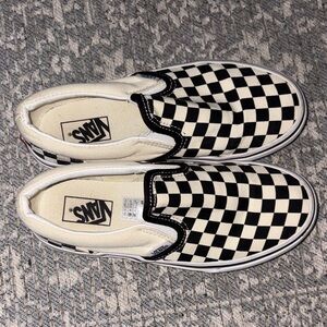 Vans Black and White Checkered Kids Sneakers